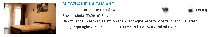 Oferta mieszkania w kategorii zamiany