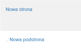 Widok strony w panelu jeżeli posiada podstrone