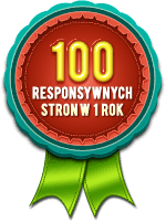 Medal za 100 responsywnych stron w 1 rok